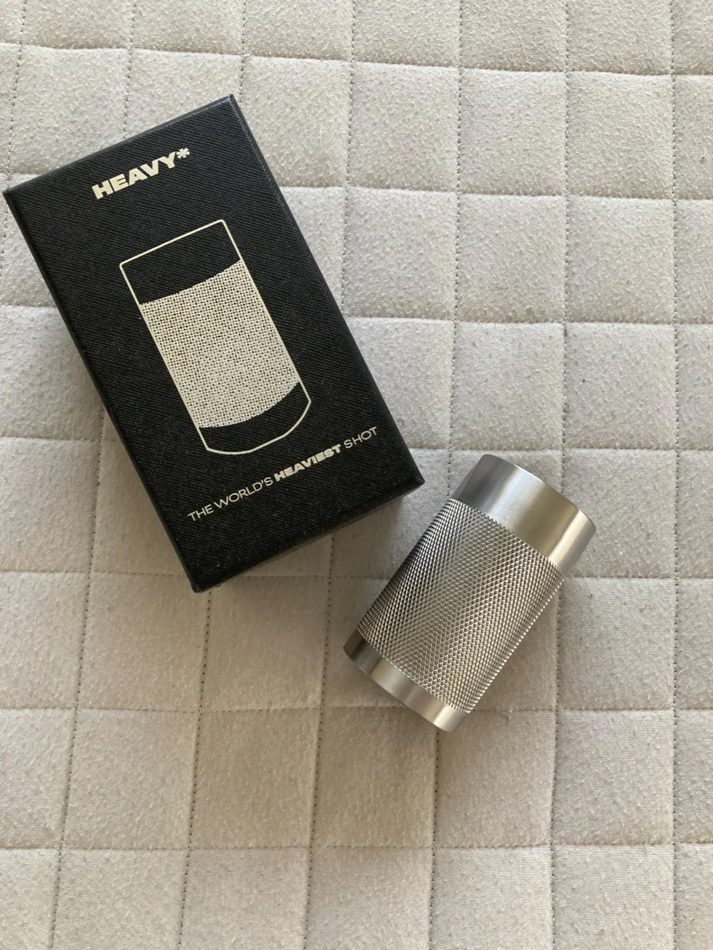 Stainless Steel Textured Shot Glass/Cup – Silver